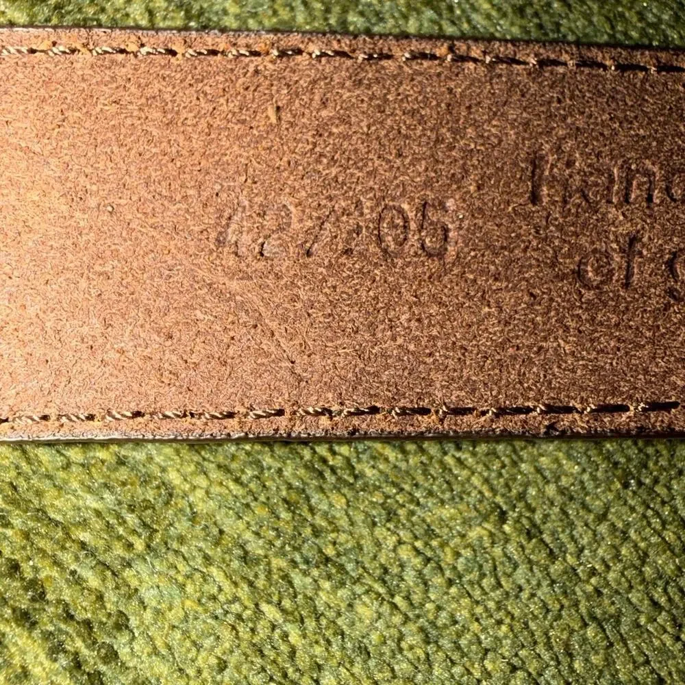 Men's Brown Leather Adjustable Belt brown and black size 42